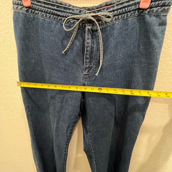Anne Klein drawstring denim wide-leg jeans - Picture 8 of 8